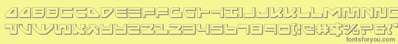 Шрифт seariderfalcon3d – серые шрифты на жёлтом фоне