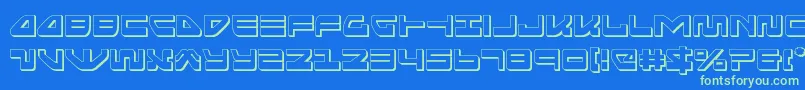 seariderfalcon3d Font – Green Fonts on Blue Background