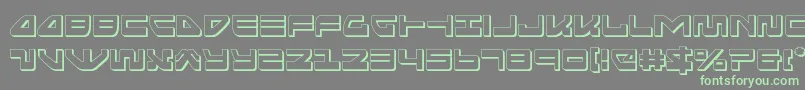 seariderfalcon3d Font – Green Fonts on Gray Background