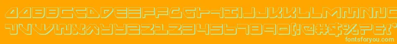 seariderfalcon3d Font – Green Fonts on Orange Background