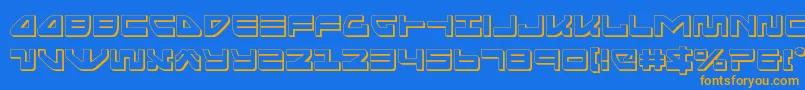 seariderfalcon3d Font – Orange Fonts on Blue Background