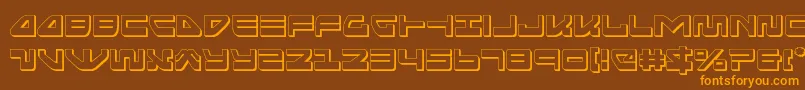 seariderfalcon3d Font – Orange Fonts on Brown Background