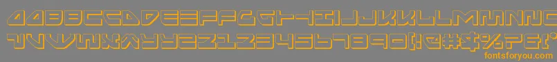 seariderfalcon3d Font – Orange Fonts on Gray Background