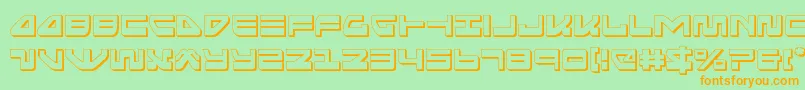 seariderfalcon3d Font – Orange Fonts on Green Background