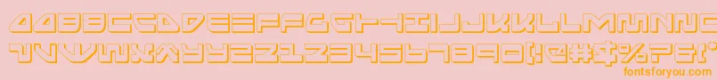 seariderfalcon3d Font – Orange Fonts on Pink Background