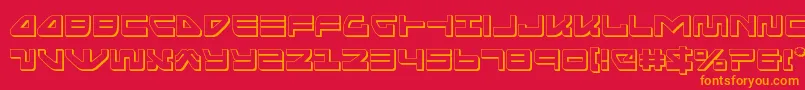 seariderfalcon3d Font – Orange Fonts on Red Background