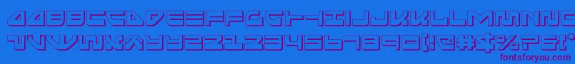 seariderfalcon3d Font – Purple Fonts on Blue Background