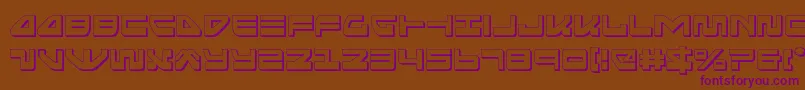 seariderfalcon3d Font – Purple Fonts on Brown Background