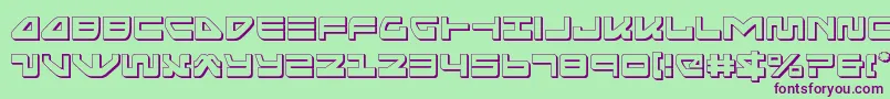 seariderfalcon3d Font – Purple Fonts on Green Background