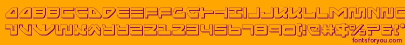 seariderfalcon3d Font – Purple Fonts on Orange Background