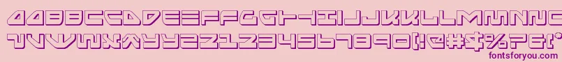 seariderfalcon3d Font – Purple Fonts on Pink Background
