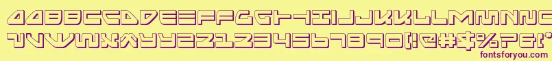 seariderfalcon3d Font – Purple Fonts on Yellow Background