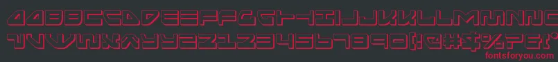 seariderfalcon3d Font – Red Fonts on Black Background