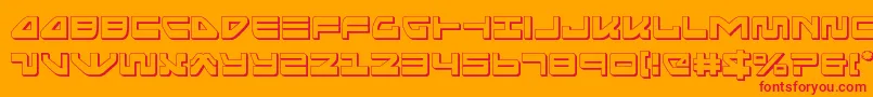 seariderfalcon3d Font – Red Fonts on Orange Background