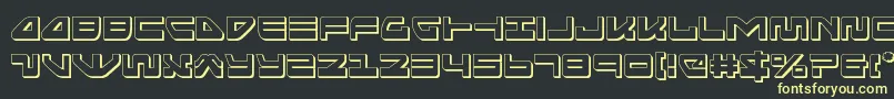 seariderfalcon3d Font – Yellow Fonts on Black Background