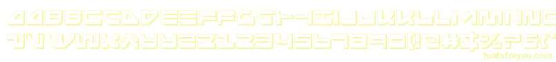 seariderfalcon3d Font – Yellow Fonts on White Background