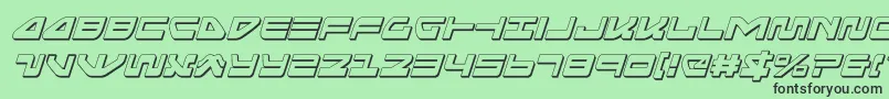 seariderfalcon3dital Font – Black Fonts on Green Background