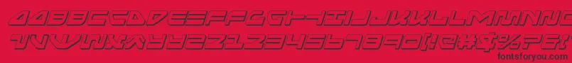 seariderfalcon3dital Font – Black Fonts on Red Background