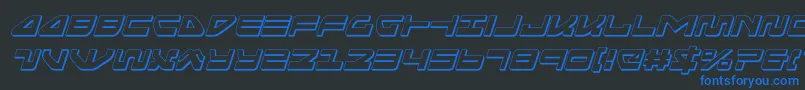 seariderfalcon3dital Font – Blue Fonts on Black Background