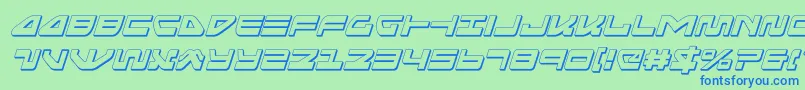 seariderfalcon3dital Font – Blue Fonts on Green Background