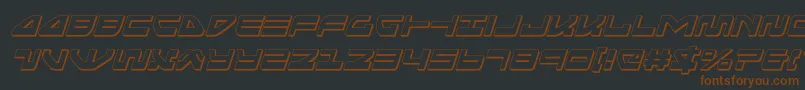 seariderfalcon3dital Font – Brown Fonts on Black Background