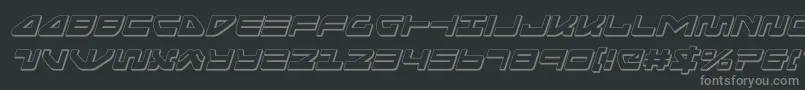 seariderfalcon3dital Font – Gray Fonts on Black Background