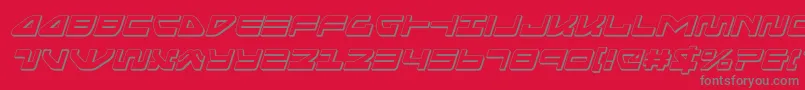 seariderfalcon3dital Font – Gray Fonts on Red Background