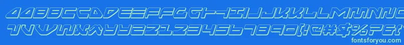 seariderfalcon3dital Font – Green Fonts on Blue Background