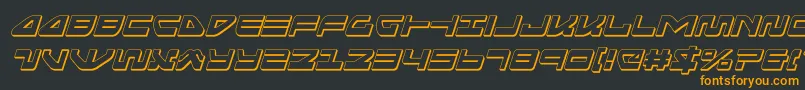 seariderfalcon3dital Font – Orange Fonts on Black Background
