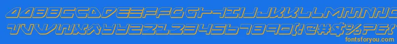seariderfalcon3dital Font – Orange Fonts on Blue Background