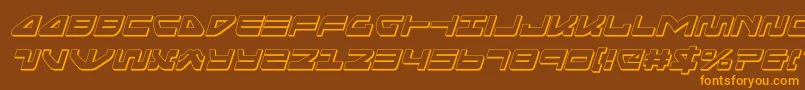 seariderfalcon3dital Font – Orange Fonts on Brown Background