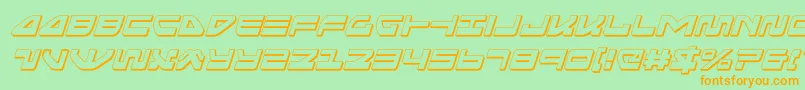 seariderfalcon3dital Font – Orange Fonts on Green Background