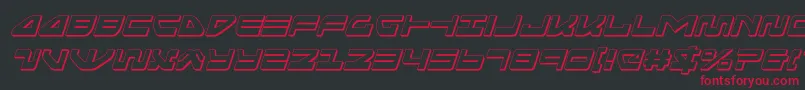 seariderfalcon3dital Font – Red Fonts on Black Background