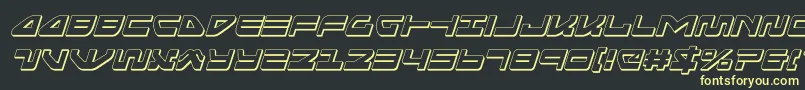 seariderfalcon3dital Font – Yellow Fonts on Black Background