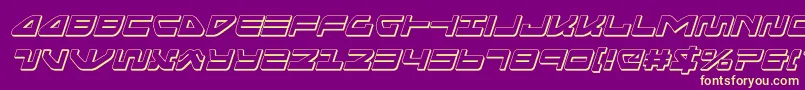 seariderfalcon3dital Font – Yellow Fonts on Purple Background