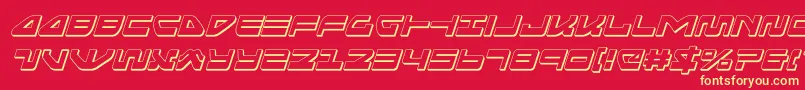seariderfalcon3dital Font – Yellow Fonts on Red Background