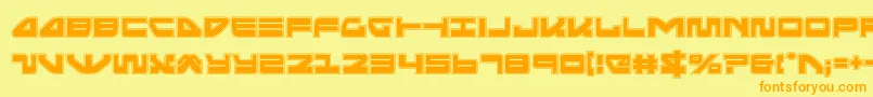 Fonte seariderfalconacad – fontes laranjas em um fundo amarelo