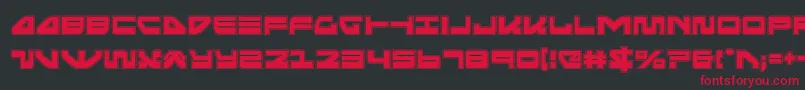 seariderfalconacad-fontti – punaiset fontit mustalla taustalla