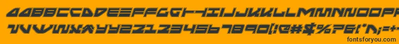 Шрифт seariderfalconacadital – чёрные шрифты на оранжевом фоне
