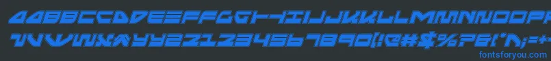 seariderfalconacadital Font – Blue Fonts on Black Background