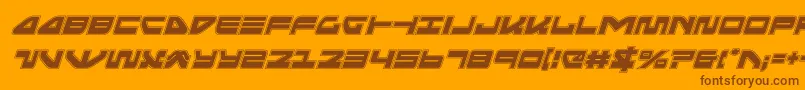 Шрифт seariderfalconacadital – коричневые шрифты на оранжевом фоне
