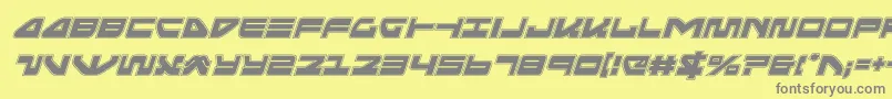 seariderfalconacadital-fontti – harmaat kirjasimet keltaisella taustalla