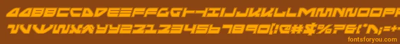 seariderfalconacadital Font – Orange Fonts on Brown Background