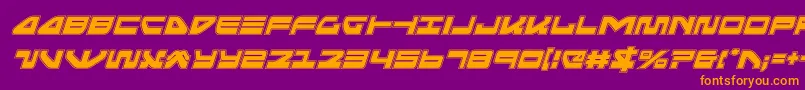 Шрифт seariderfalconacadital – оранжевые шрифты на фиолетовом фоне