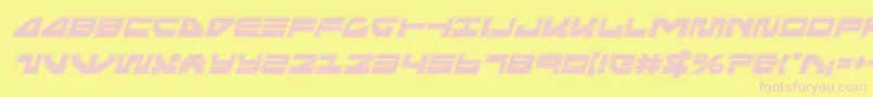 seariderfalconacadital-fontti – vaaleanpunaiset fontit keltaisella taustalla