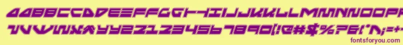 seariderfalconacadital Font – Purple Fonts on Yellow Background