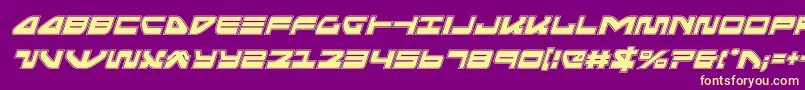 Шрифт seariderfalconacadital – жёлтые шрифты на фиолетовом фоне