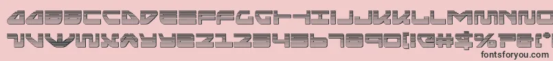 フォントseariderfalconchrome – ピンクの背景に黒い文字