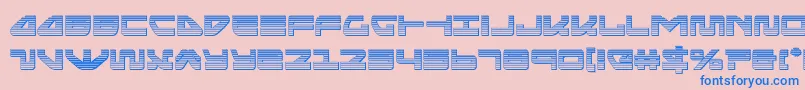 フォントseariderfalconchrome – ピンクの背景に青い文字