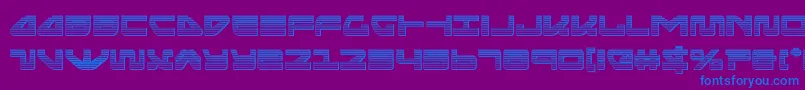 Шрифт seariderfalconchrome – синие шрифты на фиолетовом фоне